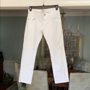 CAbi White Stella Distressed Jeans Style #331 Sz 2